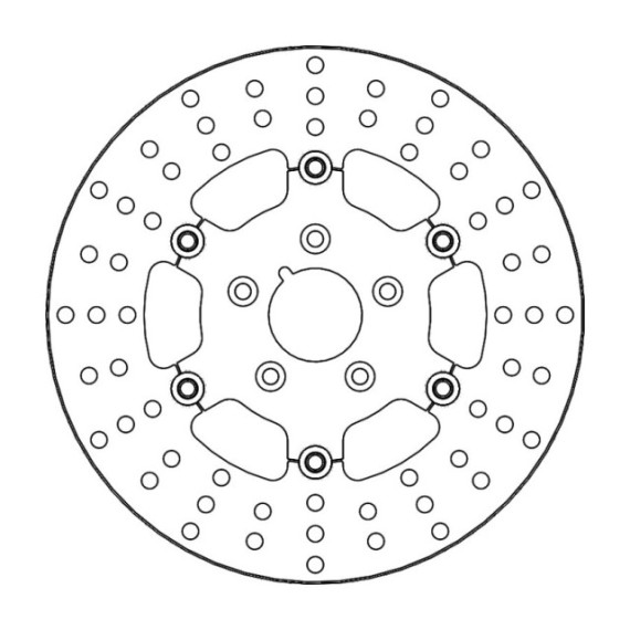 Motomaster Harley Adrian floating disc Ø292 steel carrier (8.7mm holes)