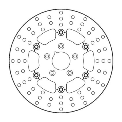 Motomaster Harley Adrian floating disc Ø292 steel carrier (8.7mm holes)