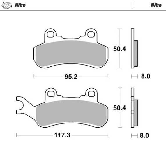 Motomaster Brakepad Can-Am: Maverick x3 left