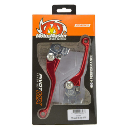 Motomaster MX Pivot Lever set - Forged Red: Honda