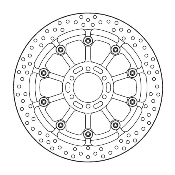 Motomaster Prof. Halo front disc Aprilia, Ducati, KTM,(T-floater 320x6x34mm)