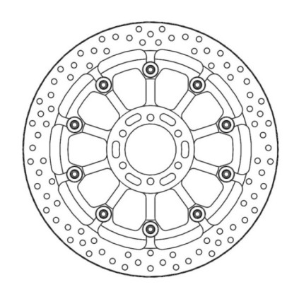 Motomaster Prof. Halo front disc Aprilia, Ducati, KTM,(T-floater 320x6x34mm)