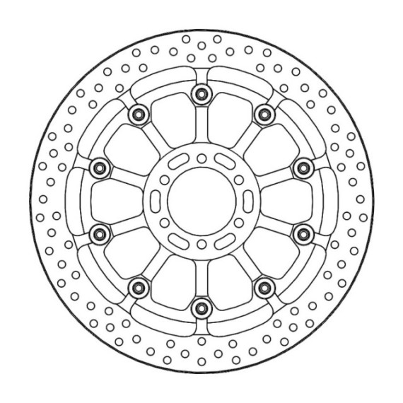 Motomaster Prof. Halo front disc Aprilia,KTM: RSV4, RC8 (T-floater 320x7.1x30mm)