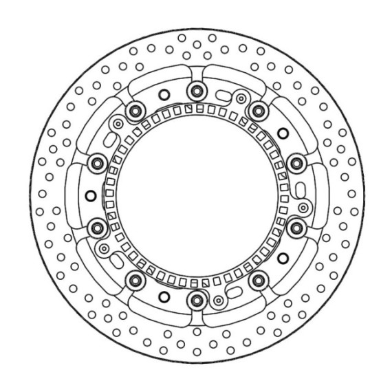 Motomaster Prof. Halo front disc BMW: S1000RR (T-floater 320x6.0x34mm ABS)