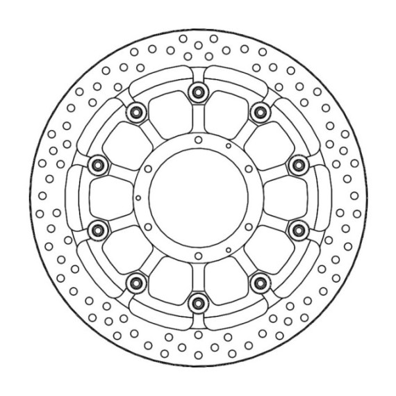 Motomaster Prof. Halo front disc Honda: CBR1000RR 2008-2016(T-floater 320x6.0x34