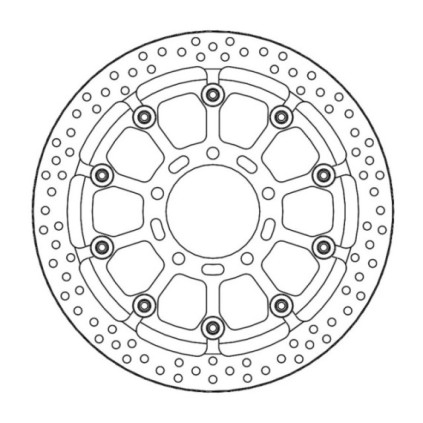 Motomaster Prof. Halo front disc Kawasaki: ZX6R, ZX10R (T-floater 310x6.0x30mm)