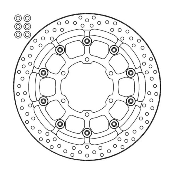 Motomaster Prof. Halo front disc Suzuki: GSX-R 1000 (T-floater 320x7.1x30mm)