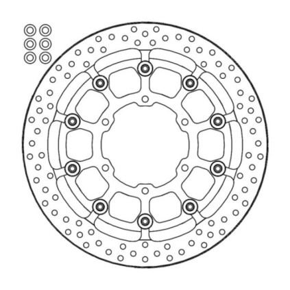 Motomaster Prof. Halo front disc Suzuki: GSX-R 1000 (T-floater 320x7.1x30mm)