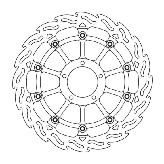 Motomaster Racing Flame front disc right Ducati: Superbike 