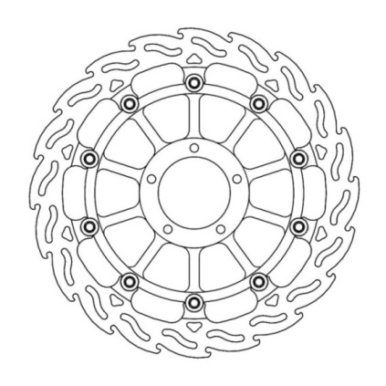 Motomaster Racing Flame front disc right Ducati: Superbike 