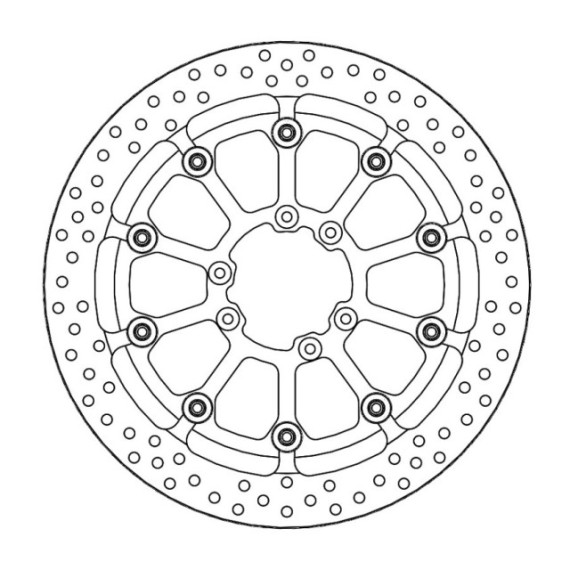 Motomaster Supermoto Racing front disc TM: En, Mx (T-floater HALO Ø320x5.5x34mm)
