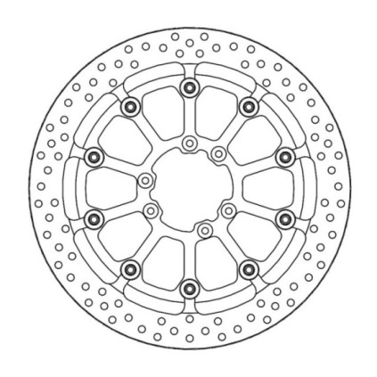 Motomaster Supermoto Racing front disc TM: En, Mx (T-floater HALO Ø320x5.5x34mm)