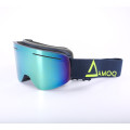 AMOQ Vision Snow Goggles Navy-Gold - Gold Mirror