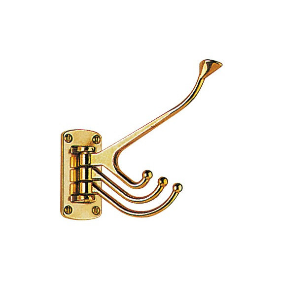 Osculati 4-hook coat hanger chromed brass