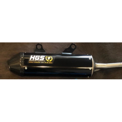 HGS Silencer Black with carbon end cap 2T Racing KTM250/TC250 19-