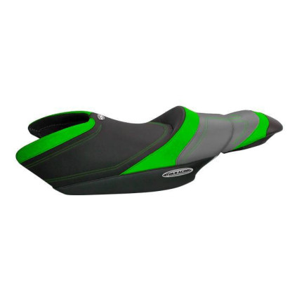 RIVA YAMAHA FZR SEAT COVER - BLACK/ GREEN/ Grey