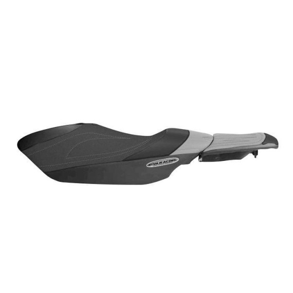 RIVA YAMAHA FZS SEAT COVER - BLACK/ BLACK/ SILVER