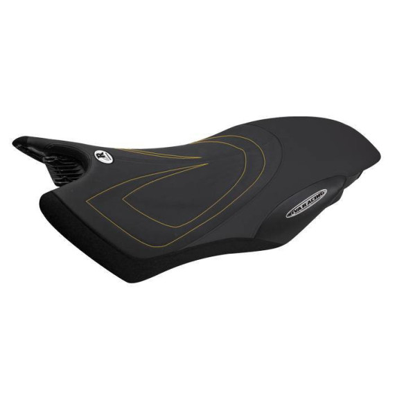 RIVA YAMAHA GPR SEAT COVER - BLACK/ GOLD STITCH