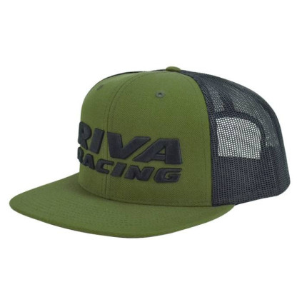 RIVA RACING CLASSIC TRUCKER SNAPBACK - OLIVE GREEN/BLACK