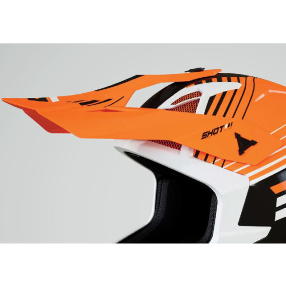 SHOT Visor Lite Fury Black Neon Orange Glossy