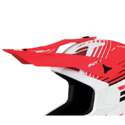 SHOT Visor Lite Fury White Red Glossy