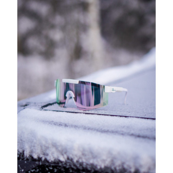 AMOQ Comet Sunglasses White - Pink Mirror