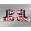 Yoshimura MUFFLER BADGE RS-9 Decal Set (6 pcs)