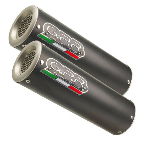 GPR Ducati Monster 796 2010/14 Pair EC-Approv. slip-on exhaust M3 Black Titanium