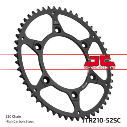 JT Rear Sprocket SC - Self Cleaning Lightweight Rear JTR210.52SC