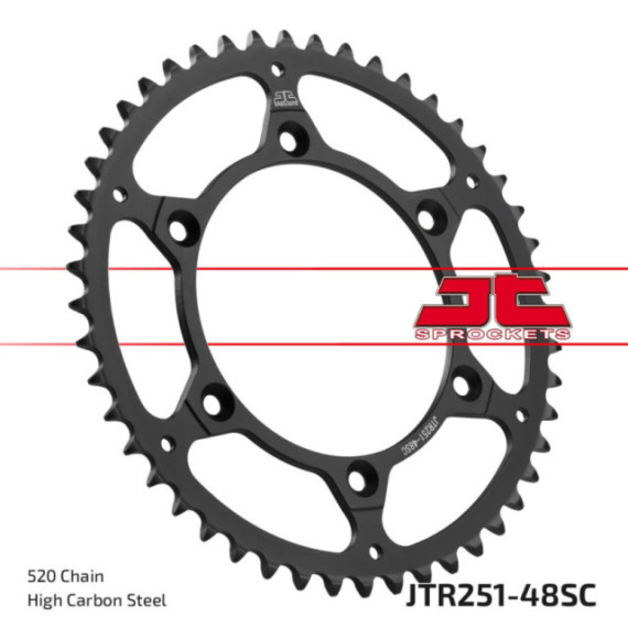 JT Rear Sprocket SC - Self Cleaning Lightweight Rear JTR251.48SC