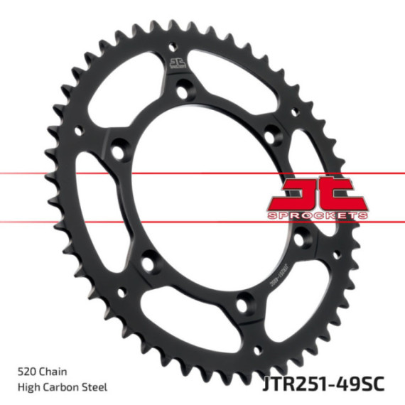 JT Rear Sprocket SC - Self Cleaning Lightweight Rear JTR251.49SC