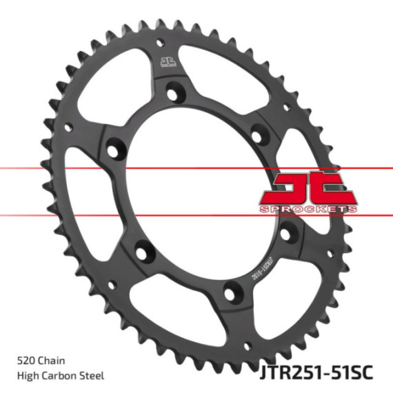 JT Rear Sprocket SC - Self Cleaning Lightweight Rear JTR251.51SC