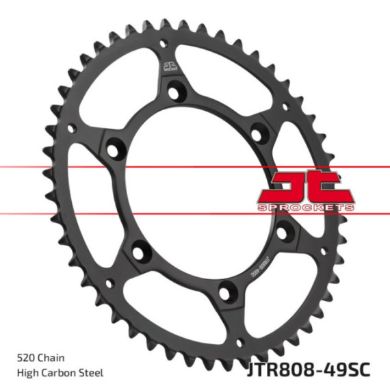 JT Rear Sprocket SC - Self Cleaning Lightweight Rear JTR808.49SC