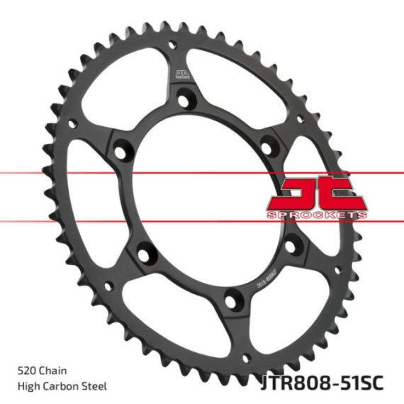 JT Rear Sprocket SC - Self Cleaning Lightweight Rear JTR808.51SC