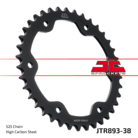 JT Rear Sprocket ZBK - Black Zinc JTR893.38ZBK