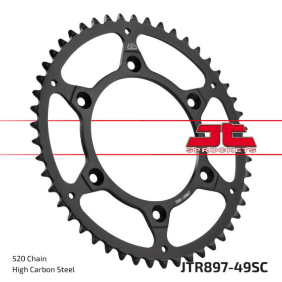 JT Rear Sprocket SC - Self Cleaning Lightweight Rear JTR897.49SC