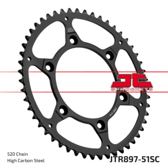 JT Rear Sprocket SC - Self Cleaning Lightweight Rear JTR897.51SC