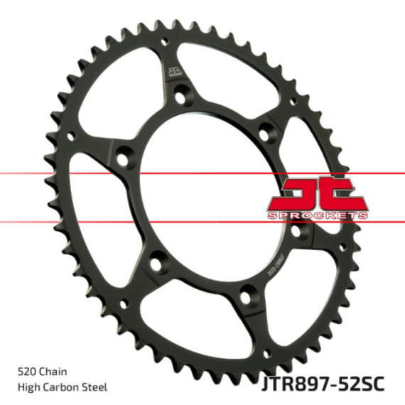 JT Rear Sprocket SC - Self Cleaning Lightweight Rear JTR897.52SC