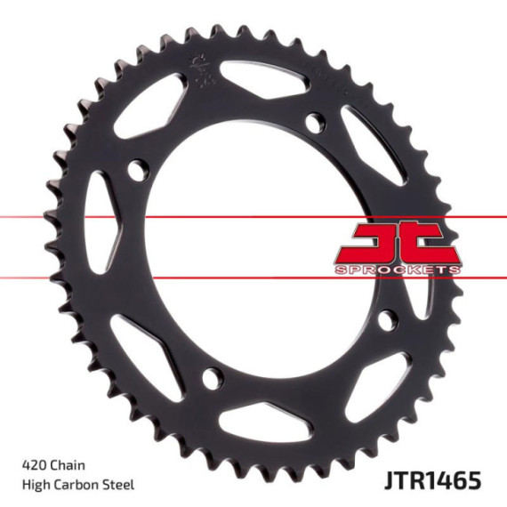 JT Rear Alu Sprocket 7075 T6 Black JTA1465.47BLK