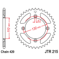 JT Rear Alu Sprocket 7075 T6 Red JTA215.56RED