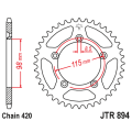 JT Rear Alu Sprocket 7075 T6 Black JTA894.46BLK