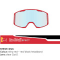 Spect Red Bull Strive MX Goggles Single lens Red/Black clear