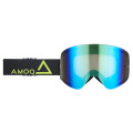 AMOQ MX Goggles Vision Magnetic Black-HiVis - Gold Mirror