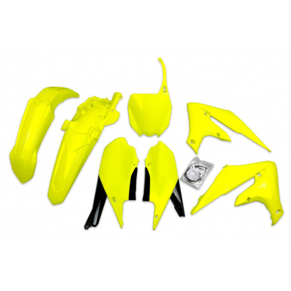 UFO Plastic kit 5-parts Fluo Yellow DFLU YZ250F 19-, YZ450F 18-