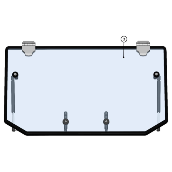 DFK Front glass assembly Can-Am Maverick Trail