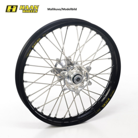 Haan wheel SX65 16- REAR 12-1,60 BLACK RIM/POLISHED ALLOY HUB