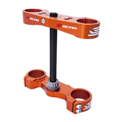 Scar Triple Clamps - Ktm Offset:22mm Orange color