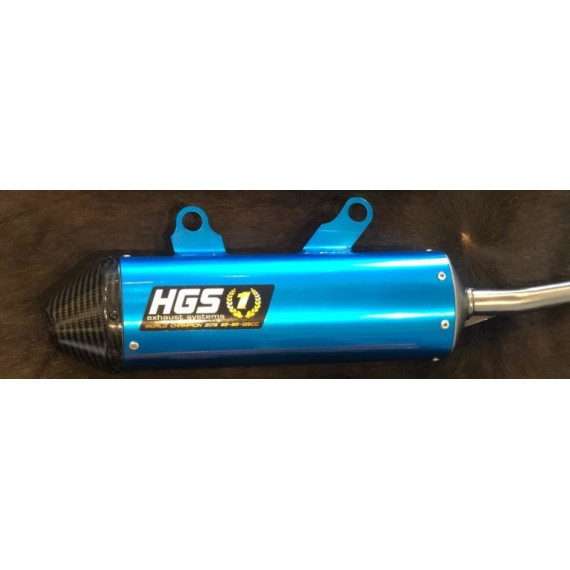 HGS Silencer 2T Racing blue with ca tip YZ125 22-