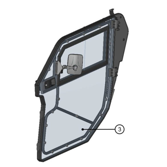 DFK Door assembly Left Can-Am Maverick Trail