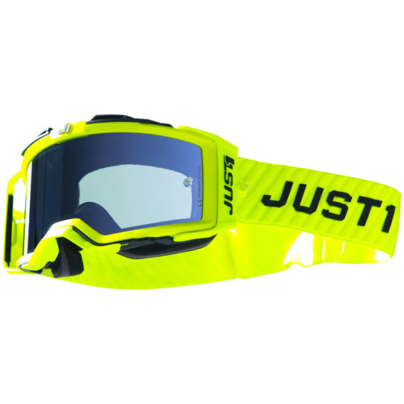 Just1 Goggle Nerve Korten Yellow Fluo - Black Mirror Silver Lens